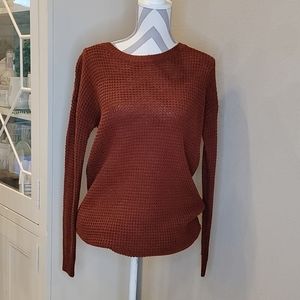 Brick Waffle Knit Sweater